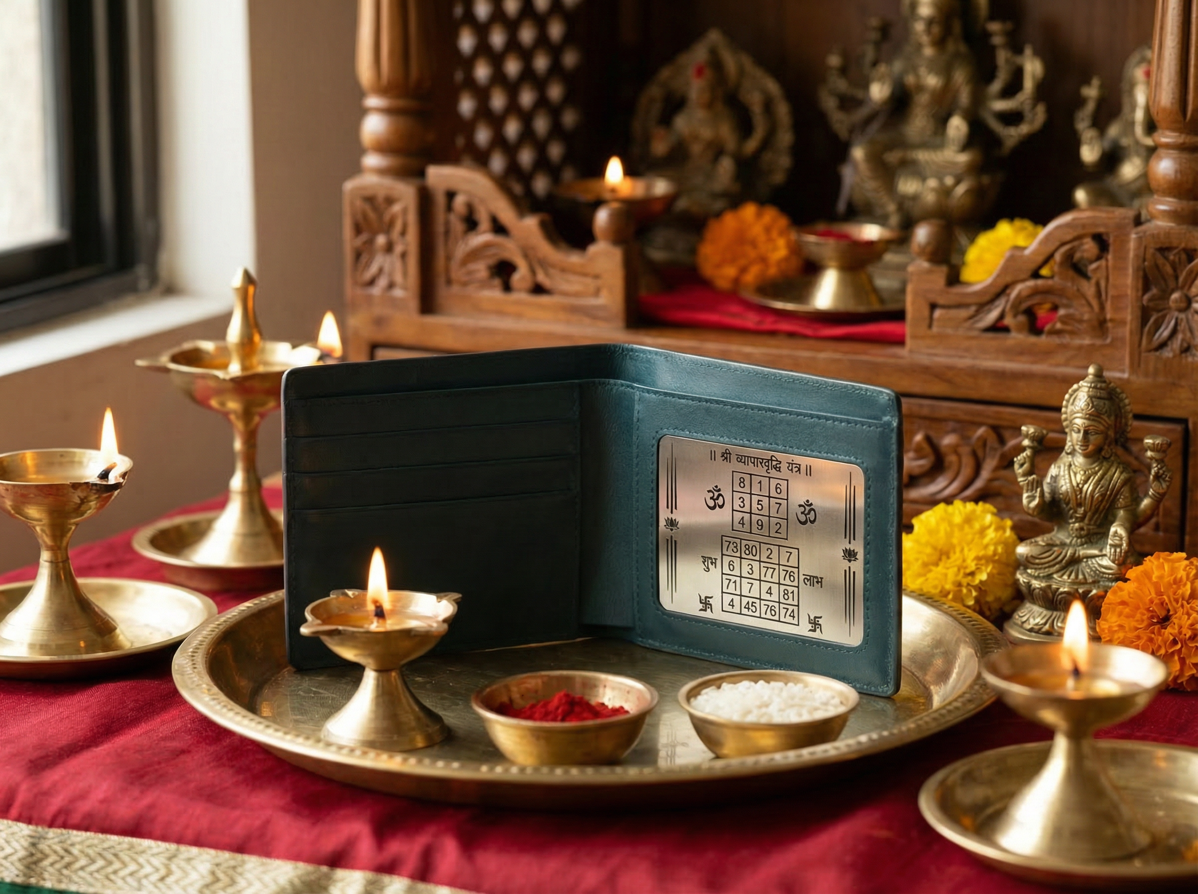 Dhan Vriddhi Yantra Wallet | Vegan Leather