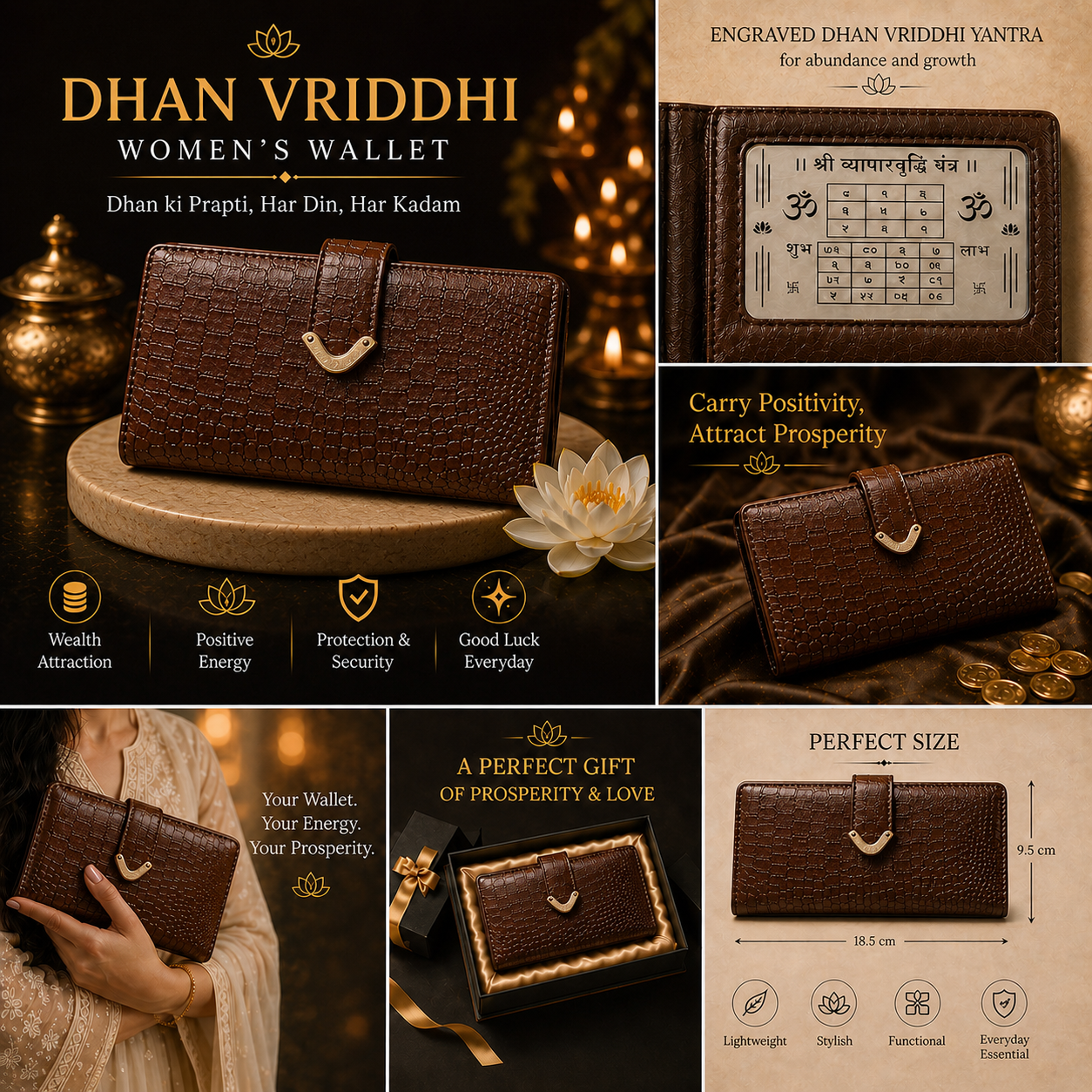 Dhan Vriddhi Yantra Wallet for Women - Grehlakshmi Edition