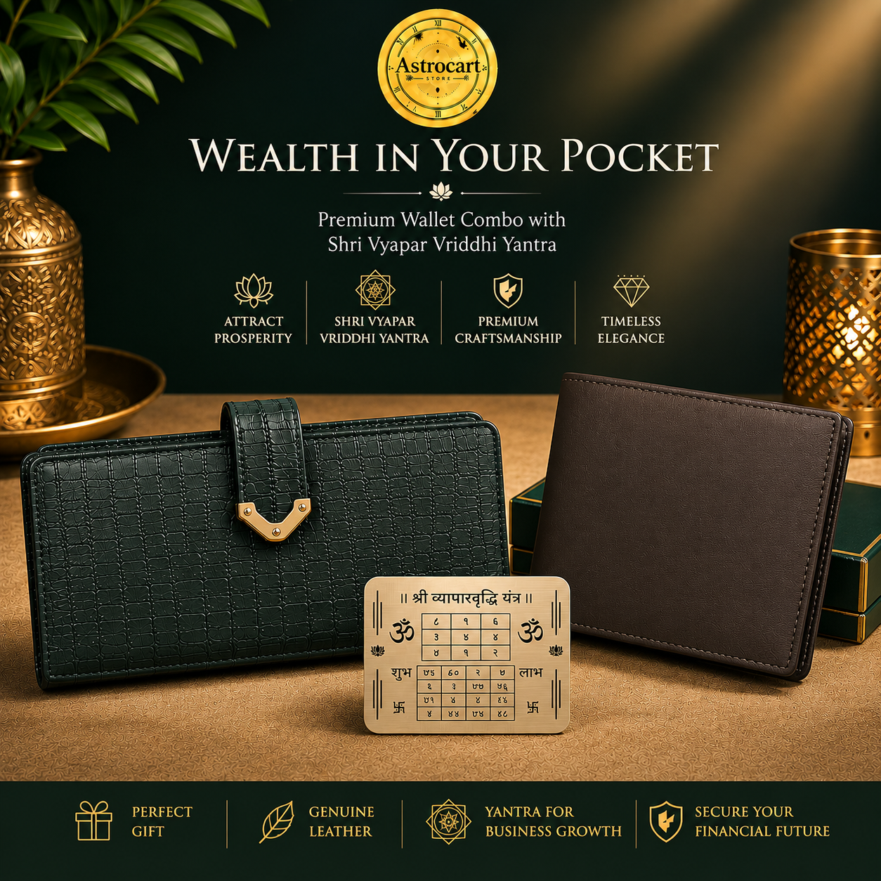 Dhan Vriddhi Yantra Wallet Combo for Couple