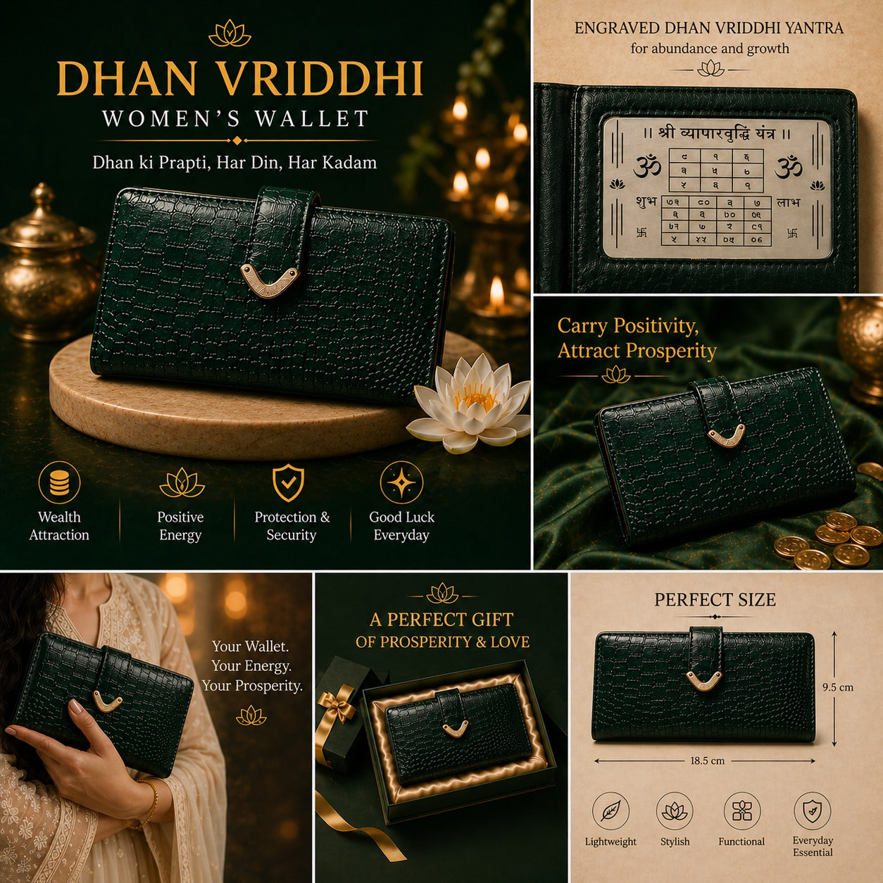 Dhan Vriddhi Yantra Wallet for Women - Grehlakshmi Edition