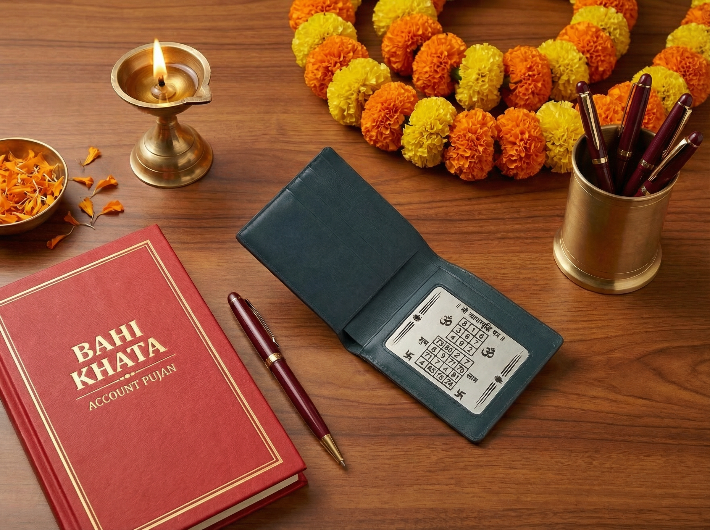 Dhan Vriddhi Yantra Wallet | Vegan Leather